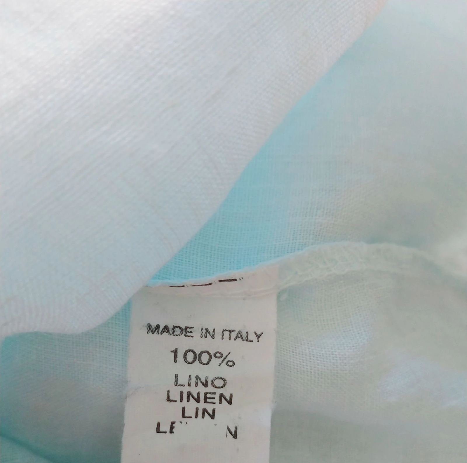 Sky blue linen slip dress 100% linen Berengelle embroidery finish Size 38 – photo 7